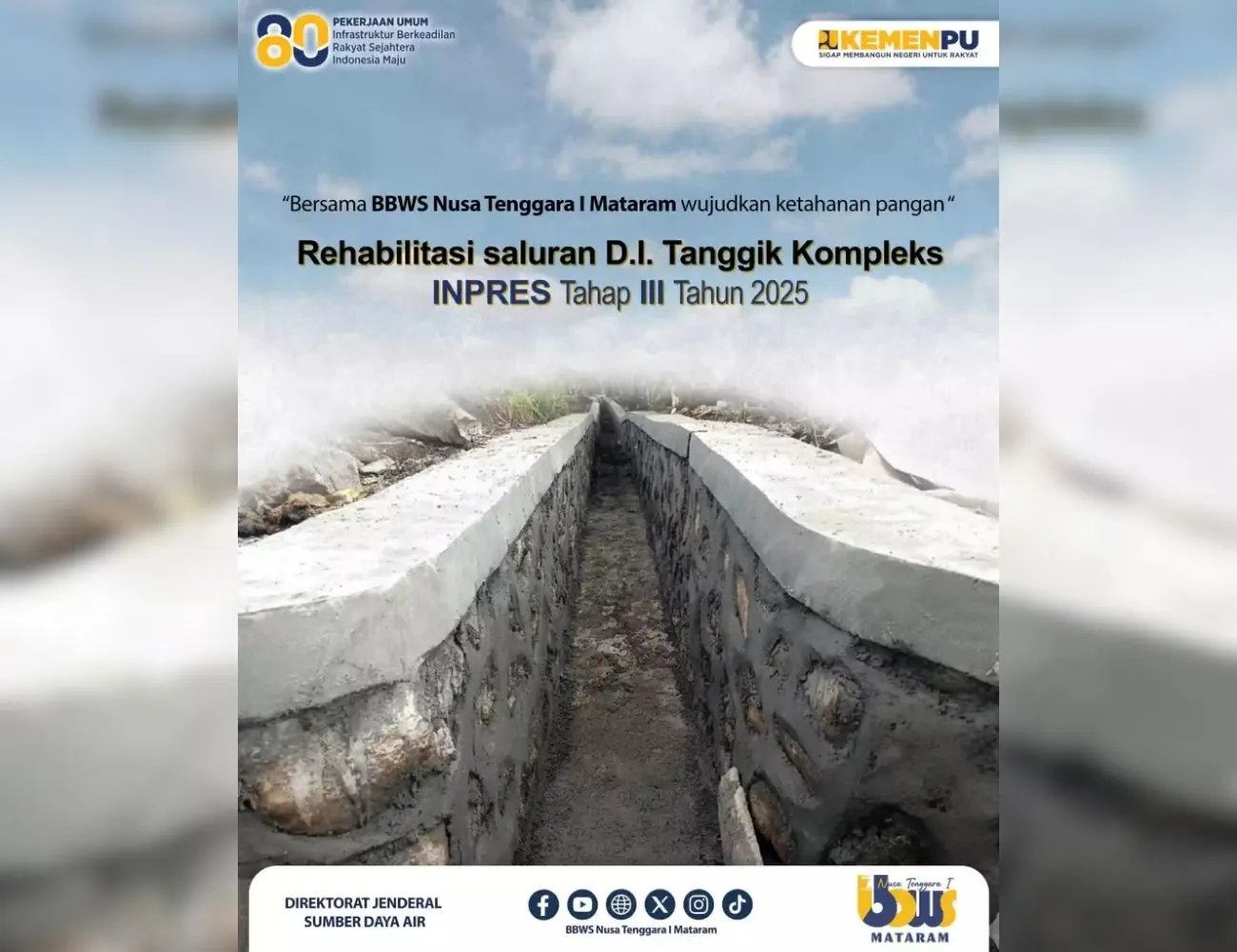 Bersama BBWS Nusa Tenggara I Mataram wujudkan ketahanan pangan