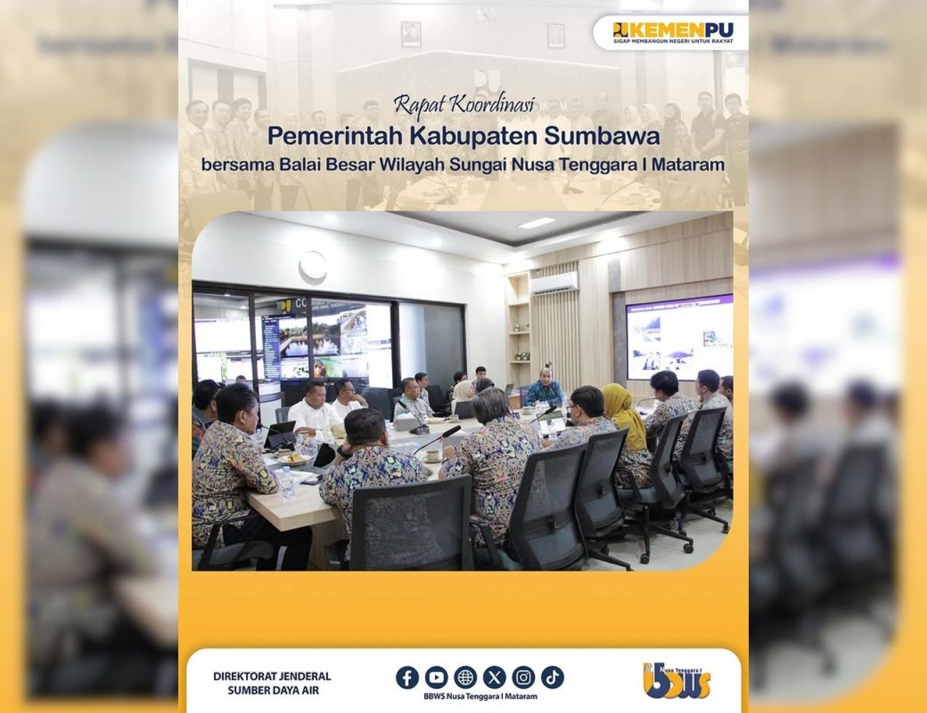 Rapat Koordinasi Pembangunan Infrastruktur Sumber Daya Air di Kabupaten Sumbawa