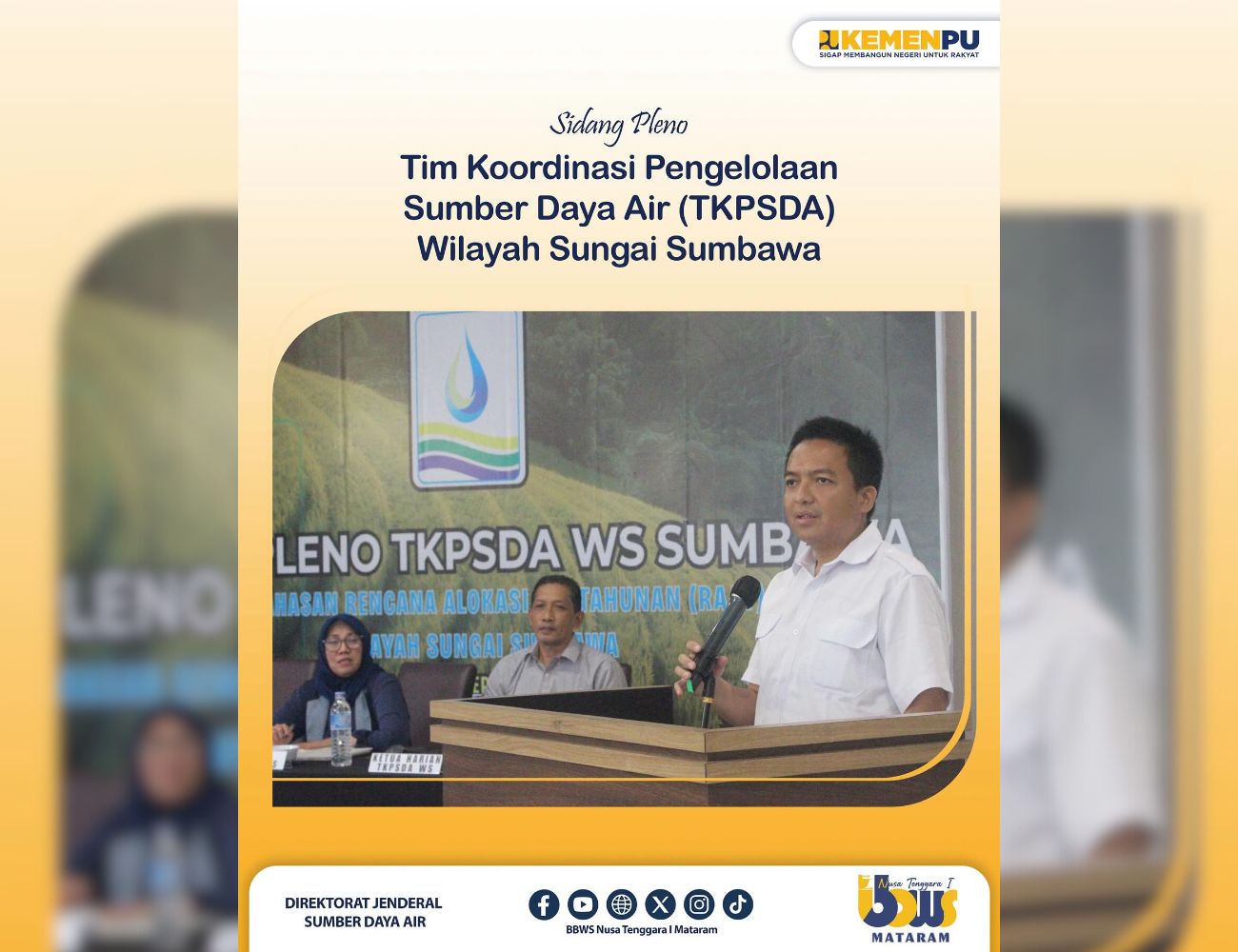 Sidang Pleno TKPSDA WS Sumbawa Bahas RAAT Tahun 2025–2026