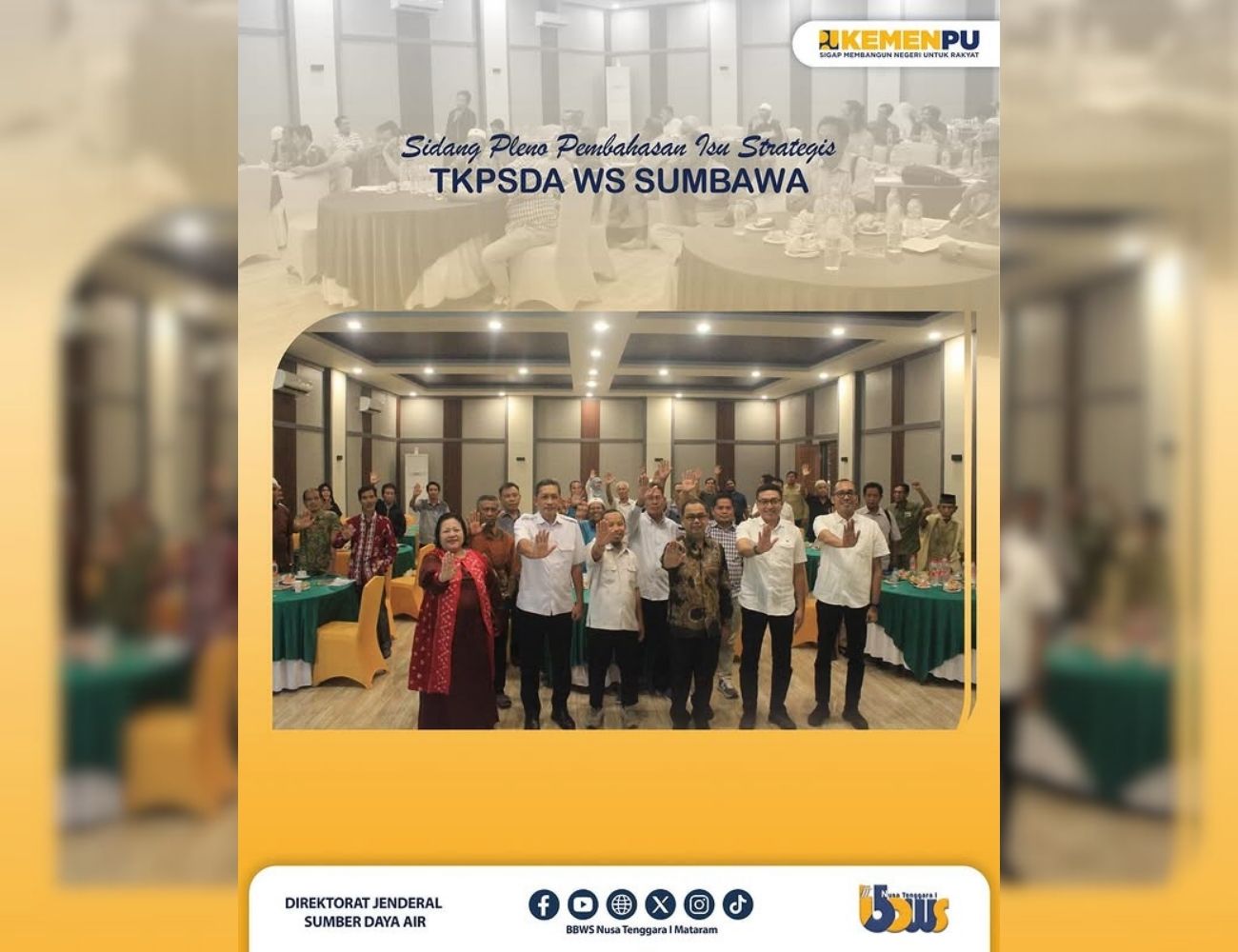 Sidang Pleno TKPSDA Wilayah Sungai Sumbawa Pembahasan Isu Strategis