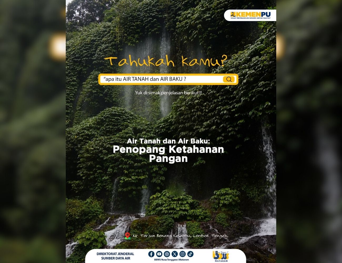 Air Tanah dan Air Baku: Penopang Ketahanan Pangan