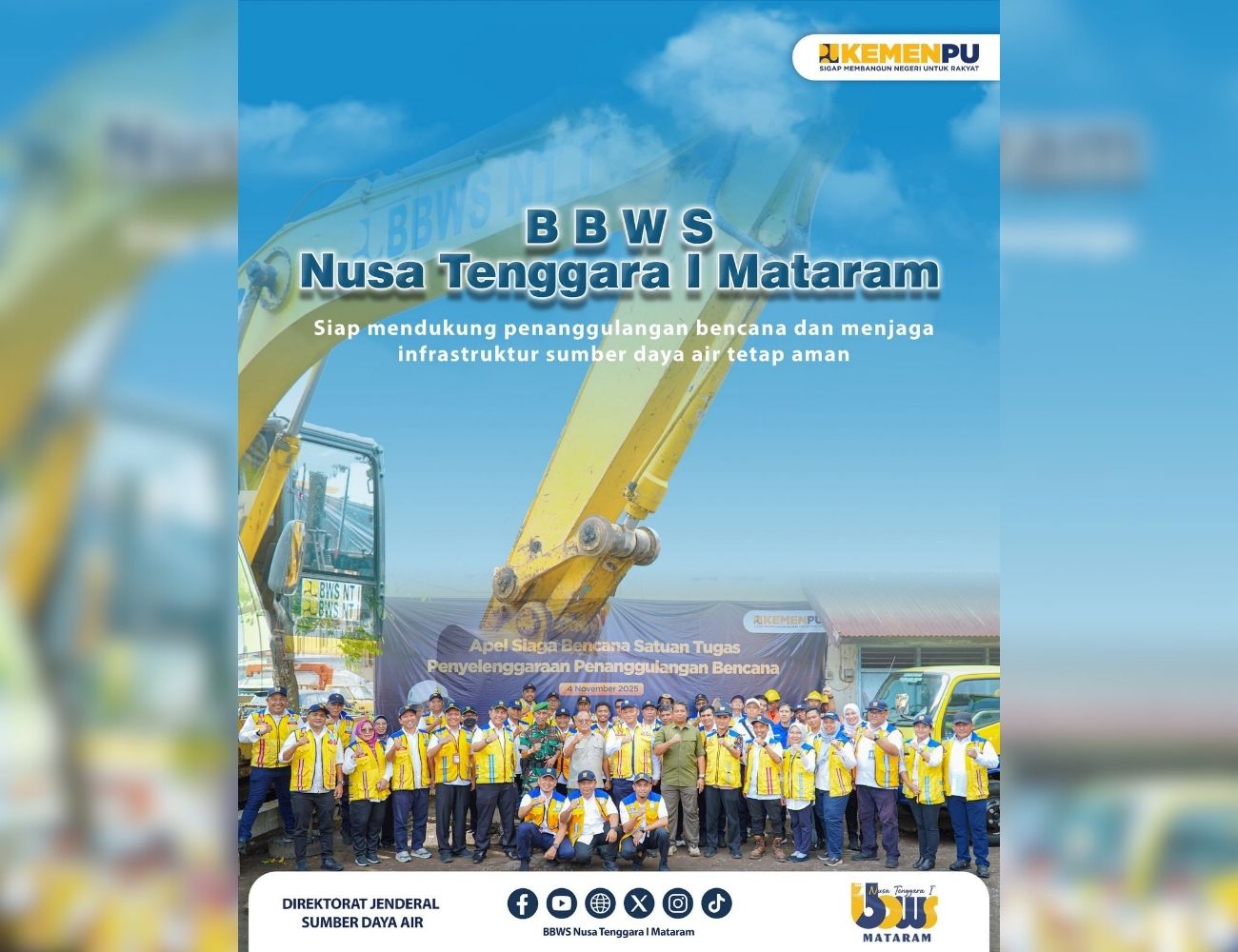 Musim hujan datang, tapi BBWS Nusa Tenggara I Mataram sudah siap!