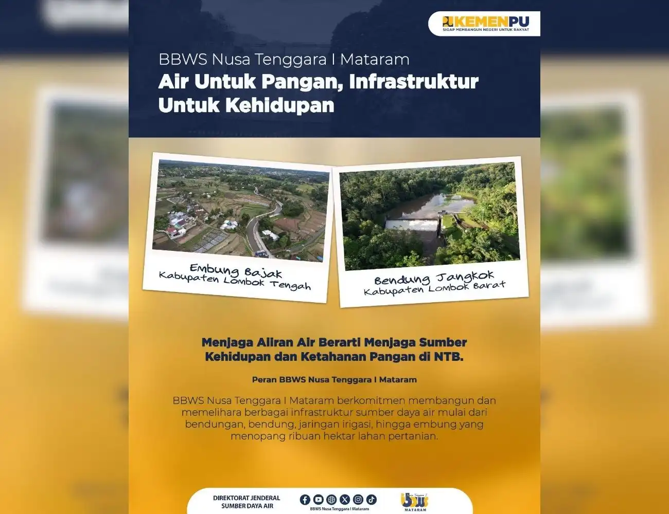 Air untuk Pangan, Infrastruktur untuk Kehidupan