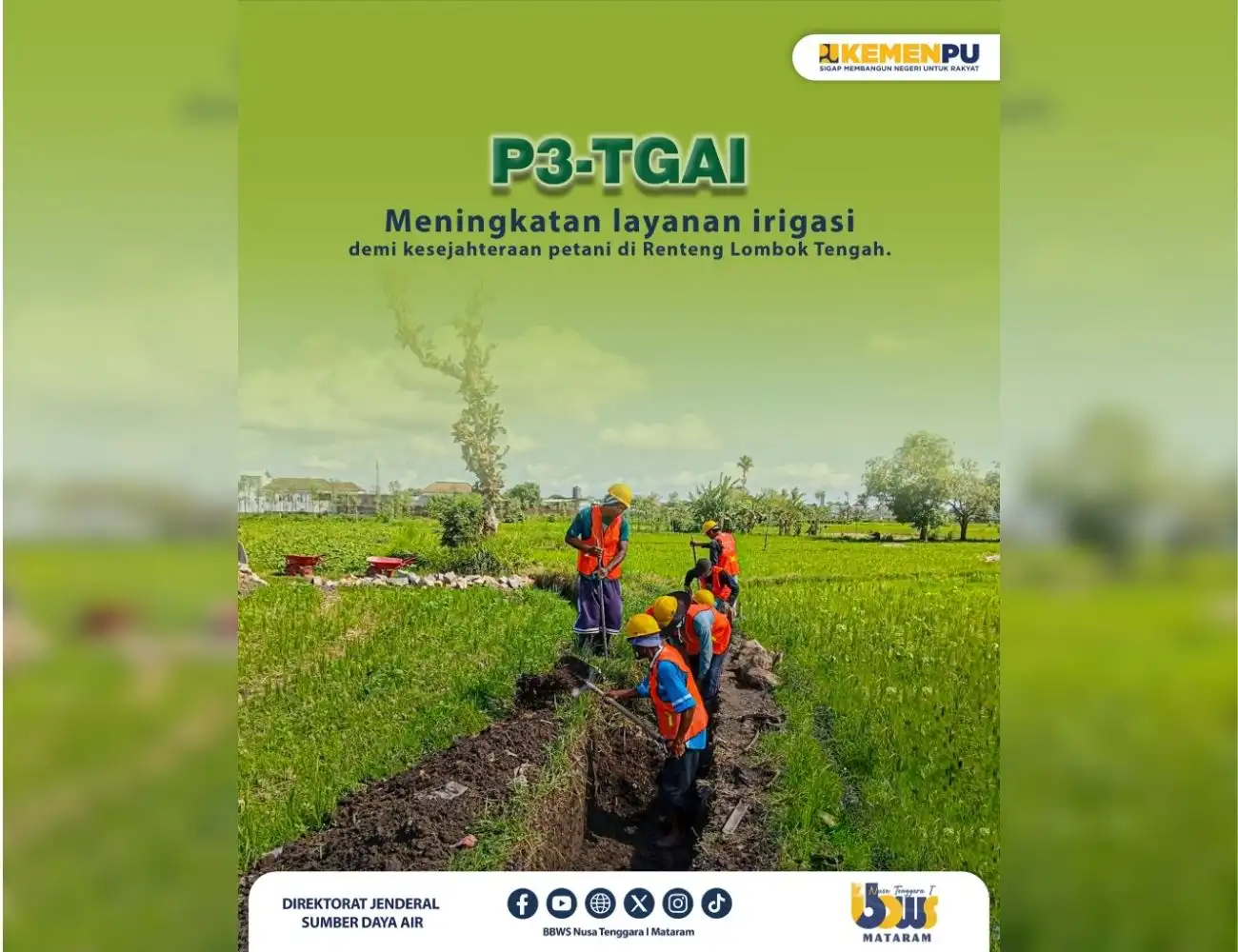 P3-TGAI Meningkatkan Layanan Irigasi Demi Kesejahteraan Petani di Renteng, Lombok Tengah