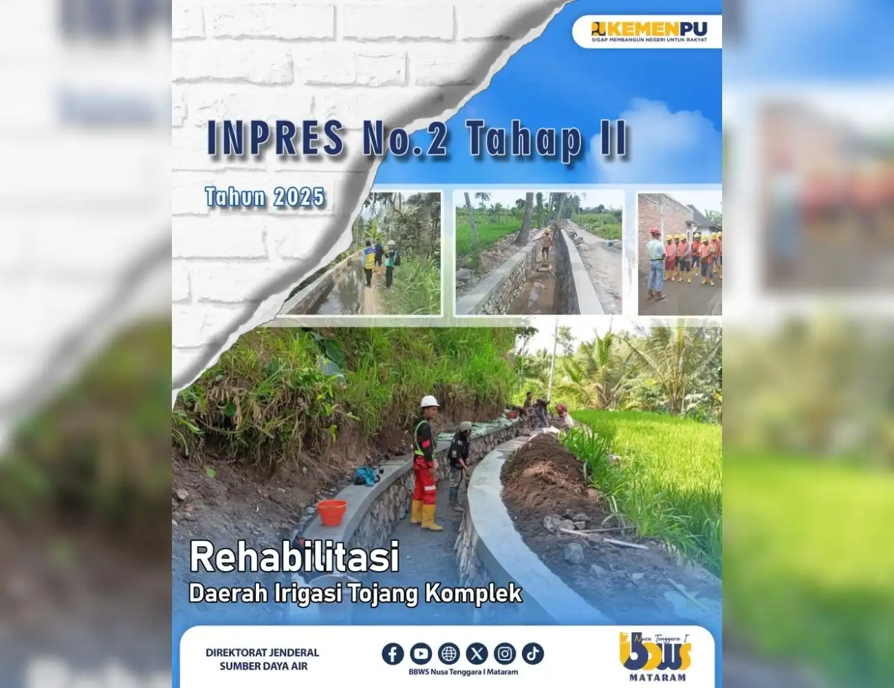 INPRES No 2 Tahap II Tahun 2025 Rehabilitasi D.I Tojang Komplek