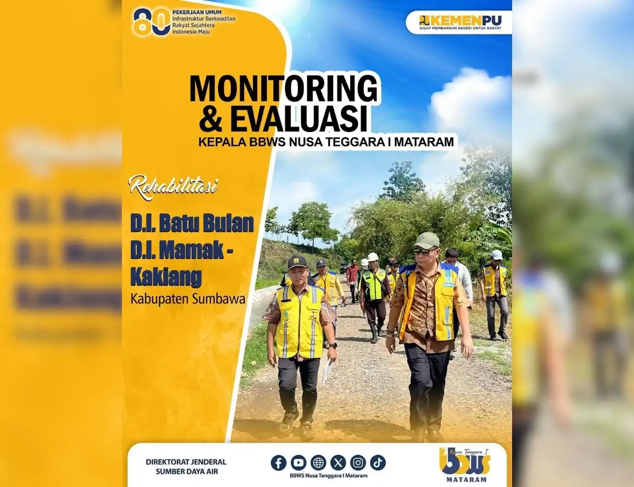 Monitoring Rehabilitasi Saluran Irigasi di Kabupaten Sumbawa