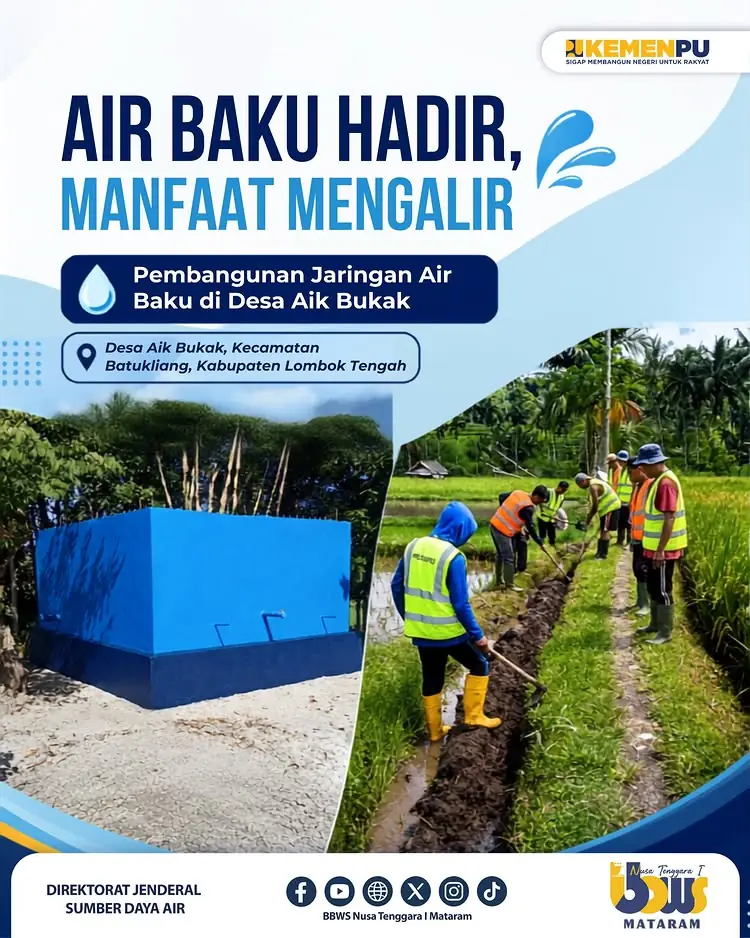 PEMBANGUNAN JARINGAN AIR BAKU 6 Km Jaringan, 6 Liter/Detik untuk Masyarakat