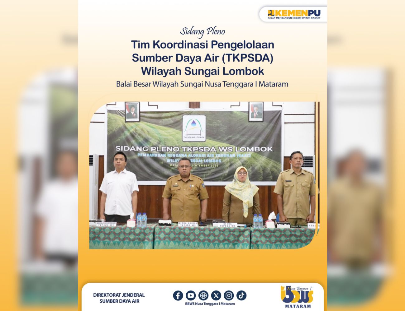 Sidang Pleno TKPSDA WS Lombok