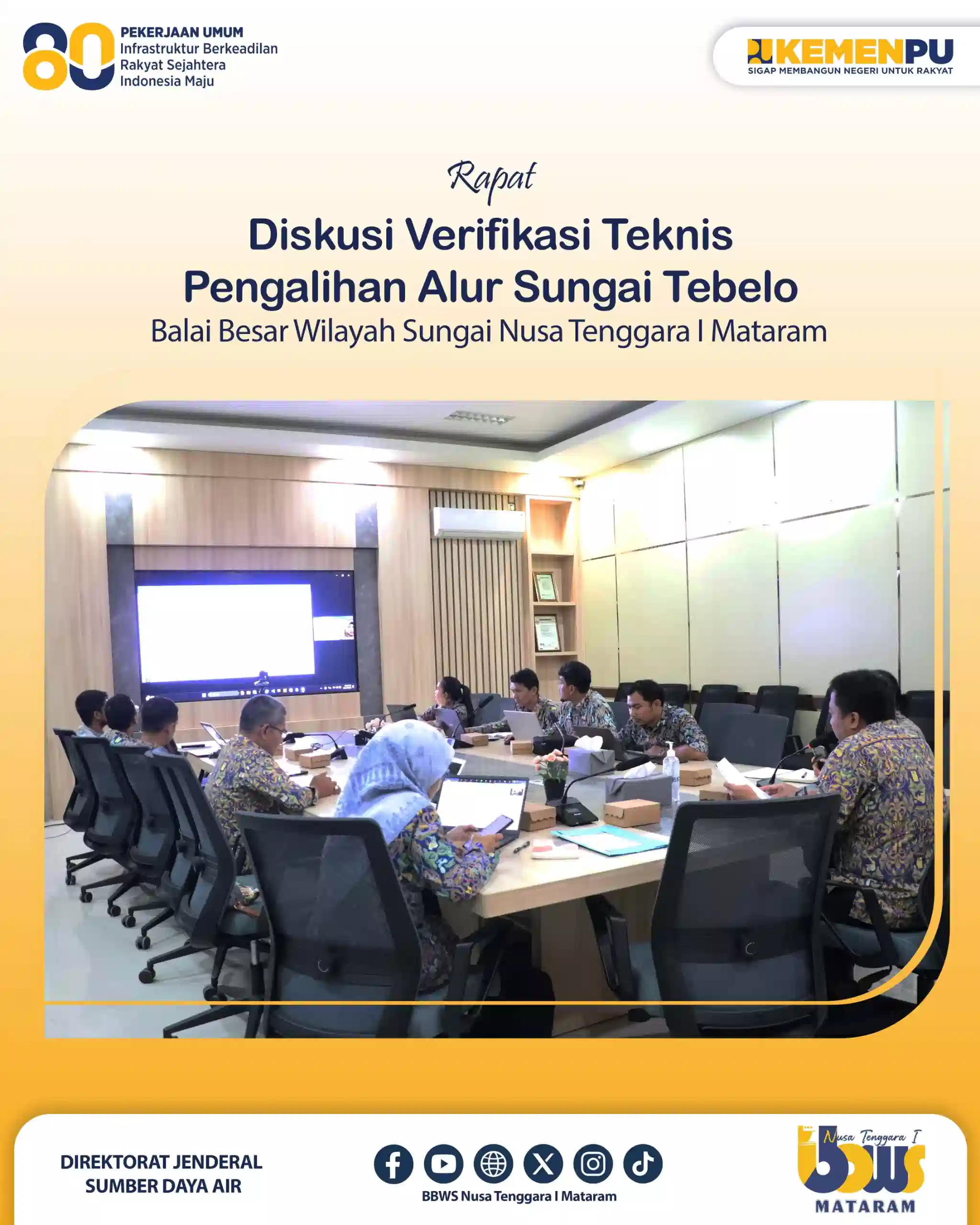Diskusi Verifikasi Teknis Pengalihan Alur Sungai Tebelo