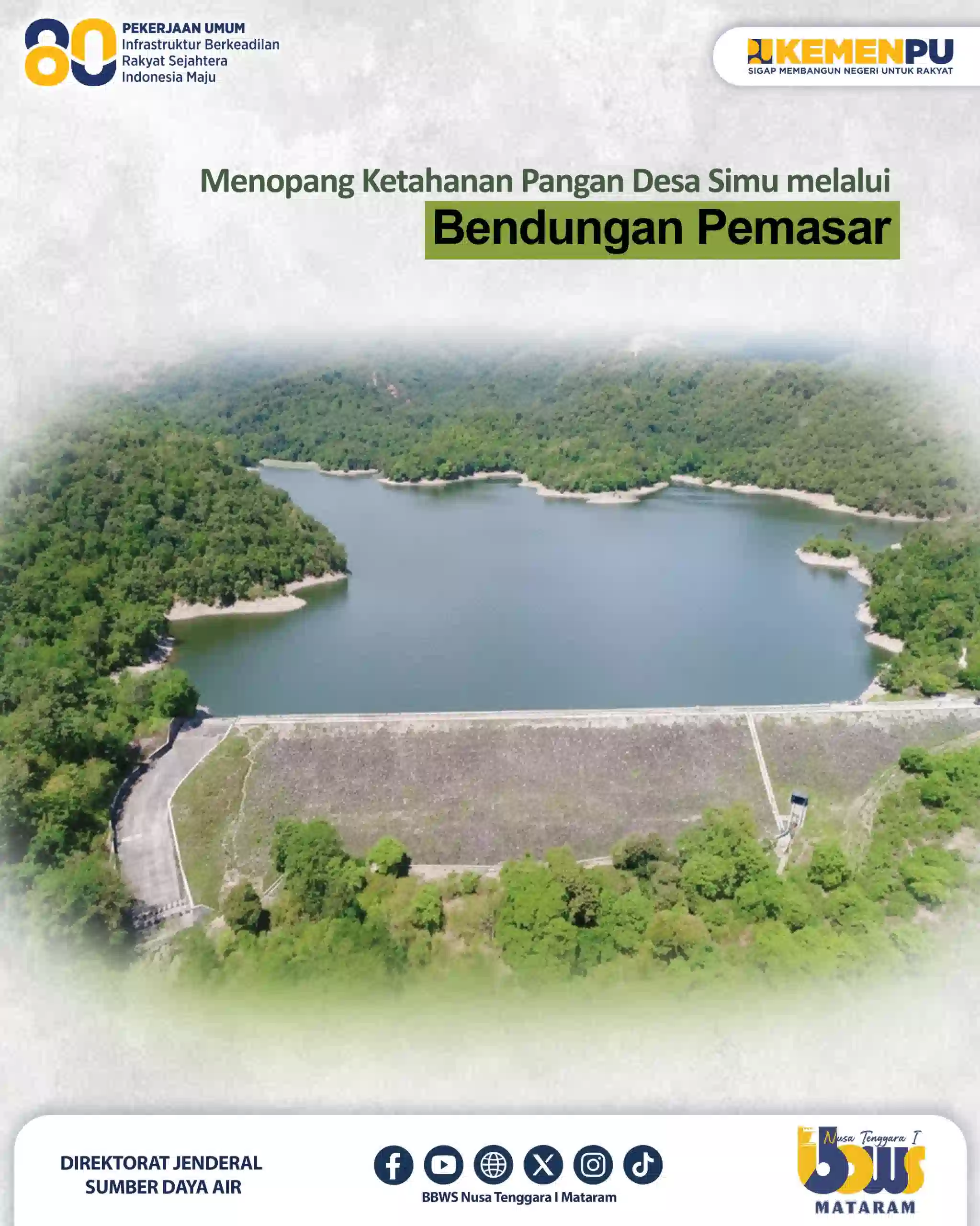 Bendungan Pemasar Penopang Ketahanan Pangan Desa Simu