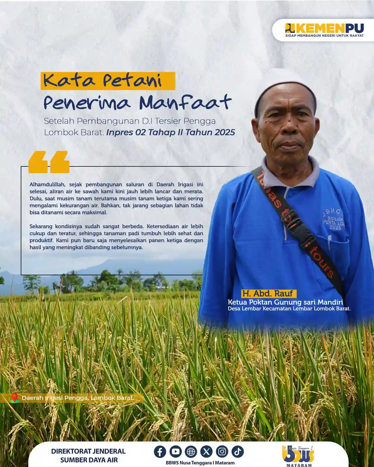 Air Lancar, Panen Meningkat!