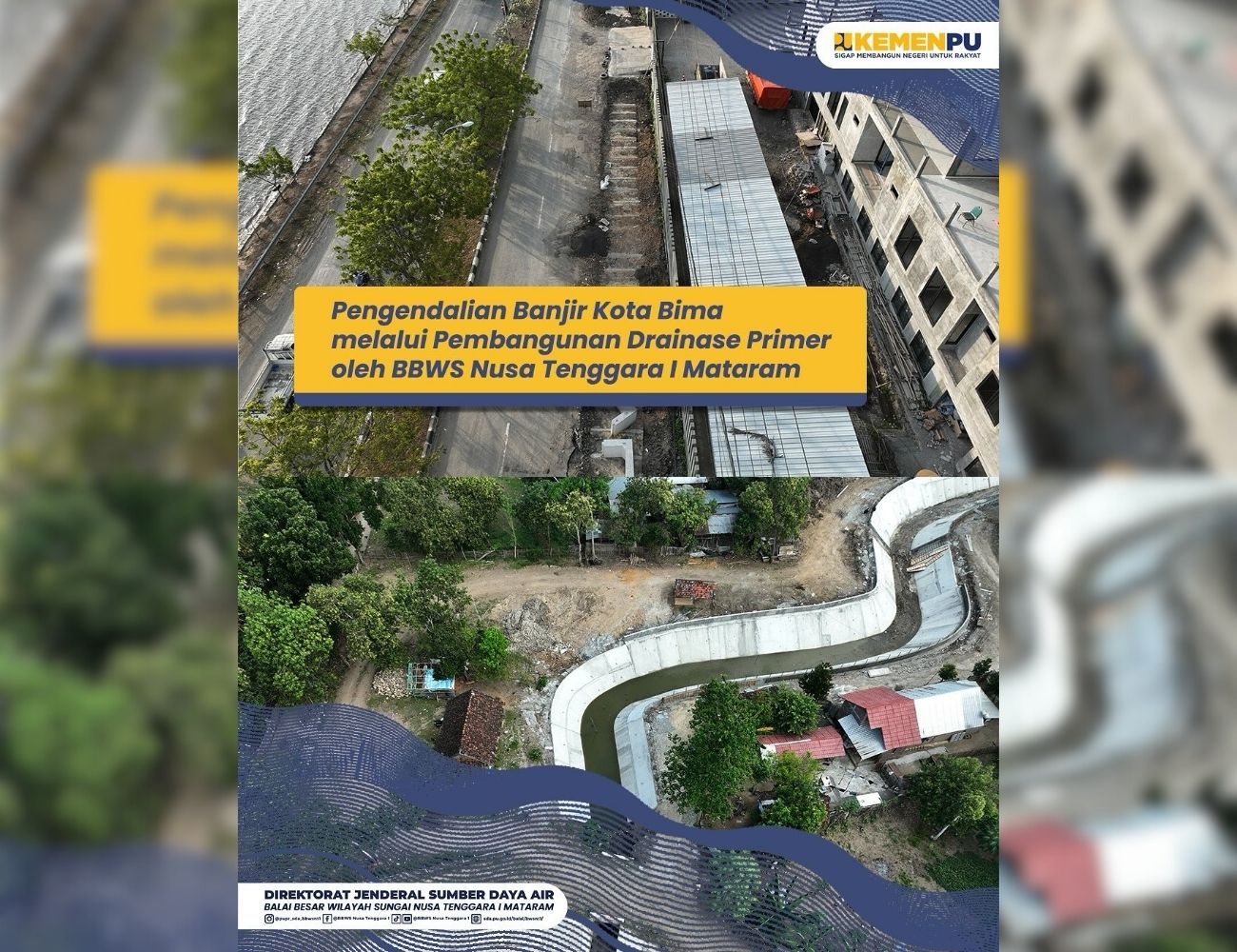 Pengendalian Banjir Kota Bima melalui Pembangunan Drainase Primer oleh BBWS Nusa Tenggara I