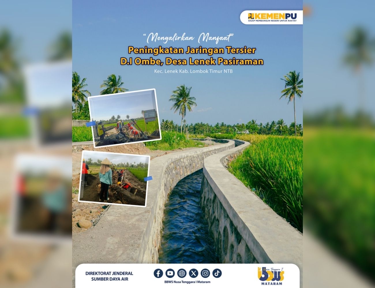 Peningkatan Jaringan Tersier D.I Ombe, Desa Lenek Pasiraman