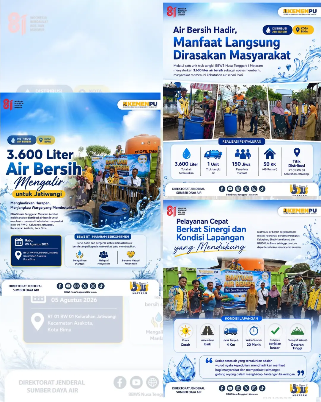 AIR BERSIH HADIR, MANFAAT LANGSUNG DIRASAKAN MASYARAKAT