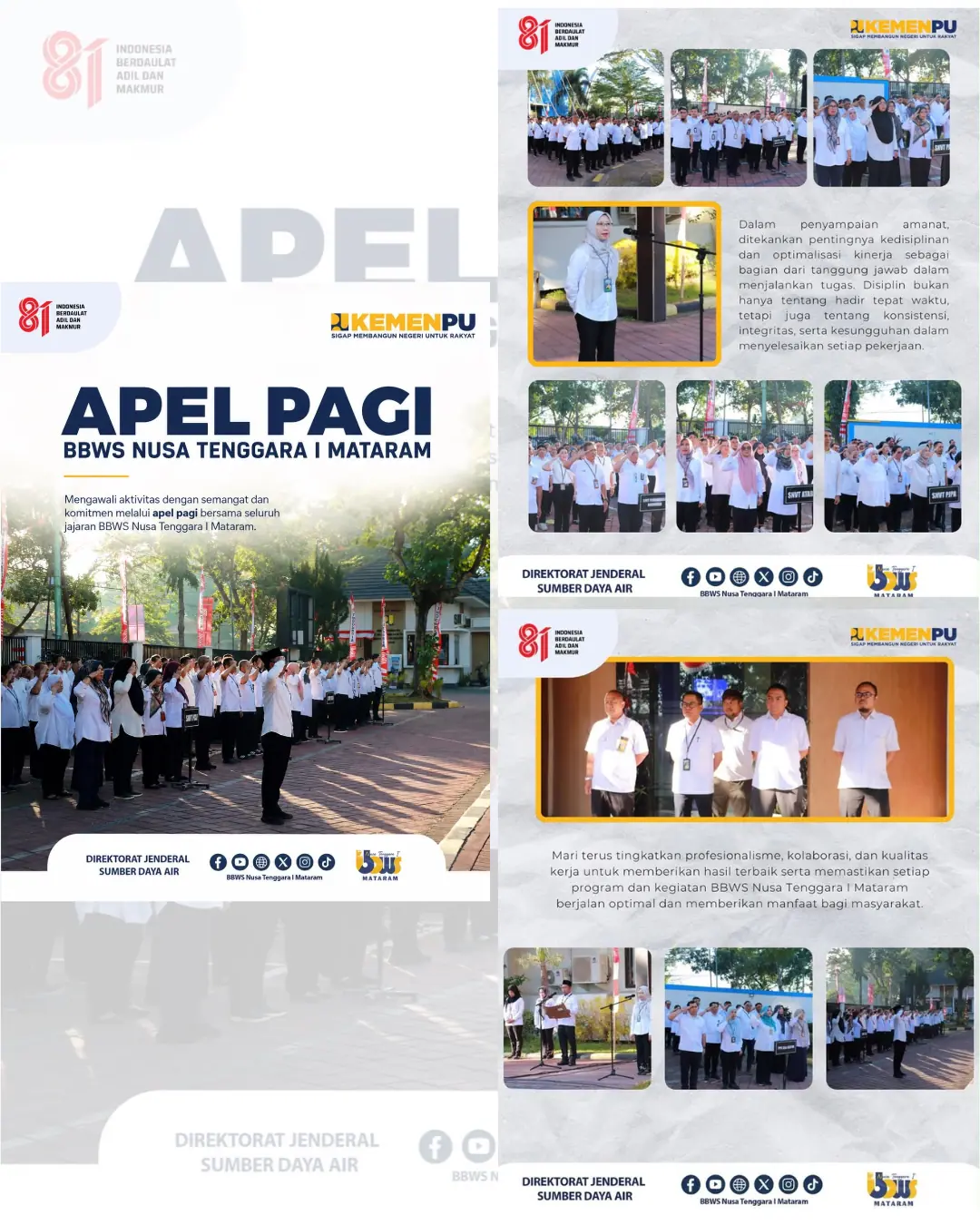 Apel Pagi BBWS Nusa Tenggara I Mataram