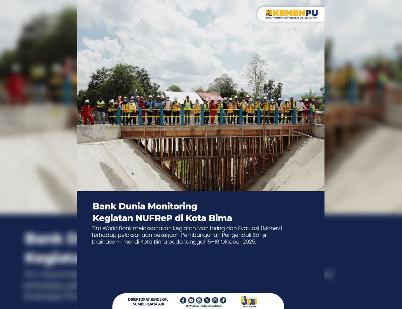 Bank Dunia Monitoring Kegiatan NUFReP di Kota Bima