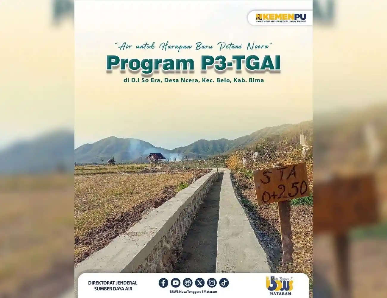 "Air untuk Harapan Baru Petani Ncera", Program P3-TGAI