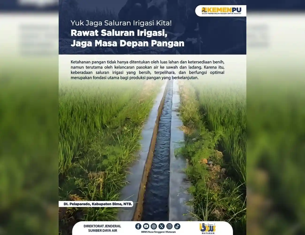 Yuk, Jaga Saluran Irigasi Kita! Rawat Rawat Saluran Irigasi, Jaga Masa Depan Pangan