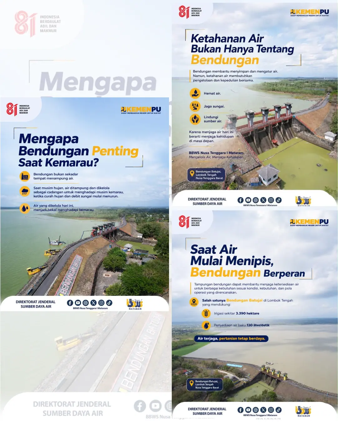 Saat Air Mulai Menipis, Bendungan Berperan