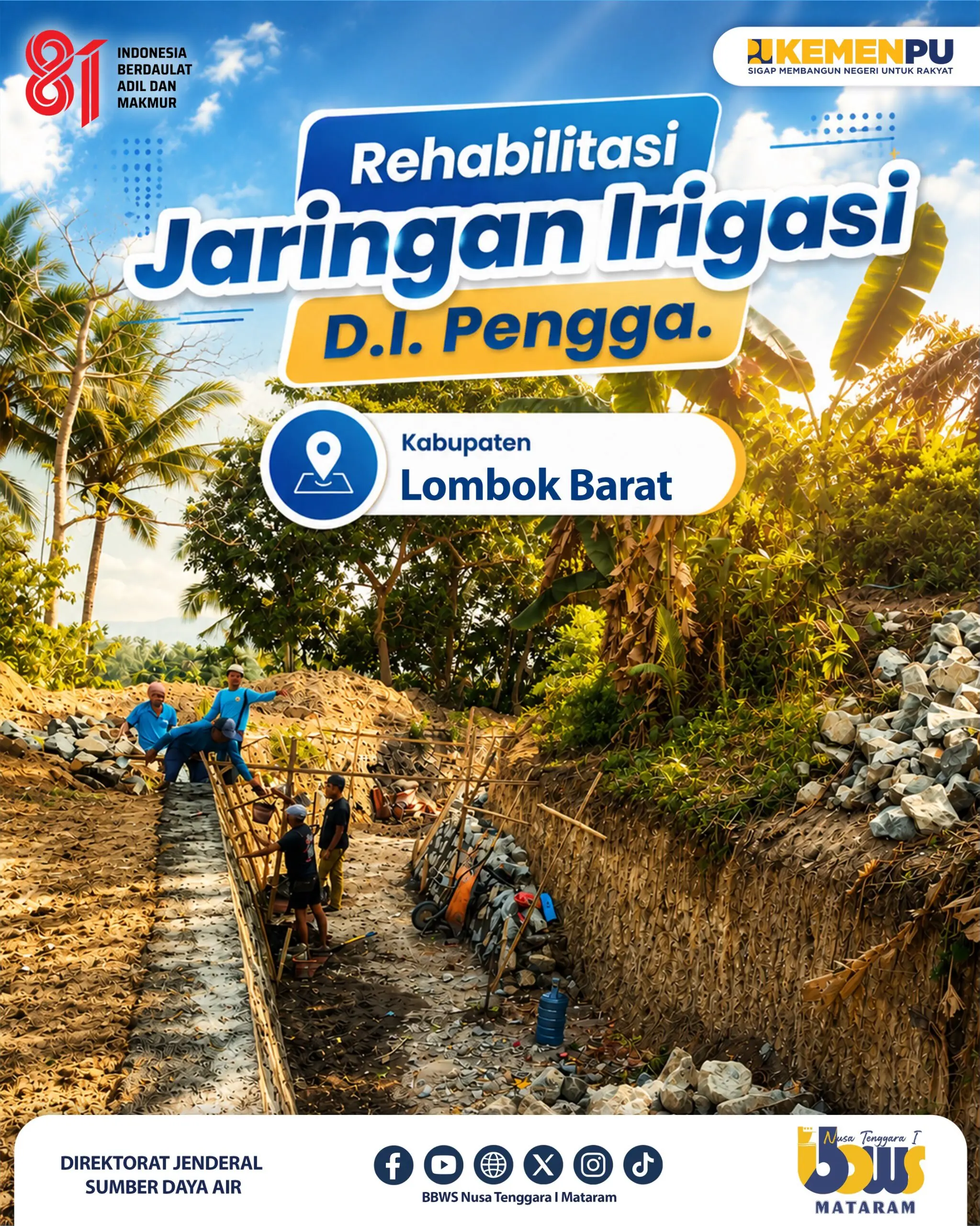 Rehabilitasi Jaringan Irigasi D.I. Pengga  untuk Meningkatkan Keandalan Jaringan Irigasi