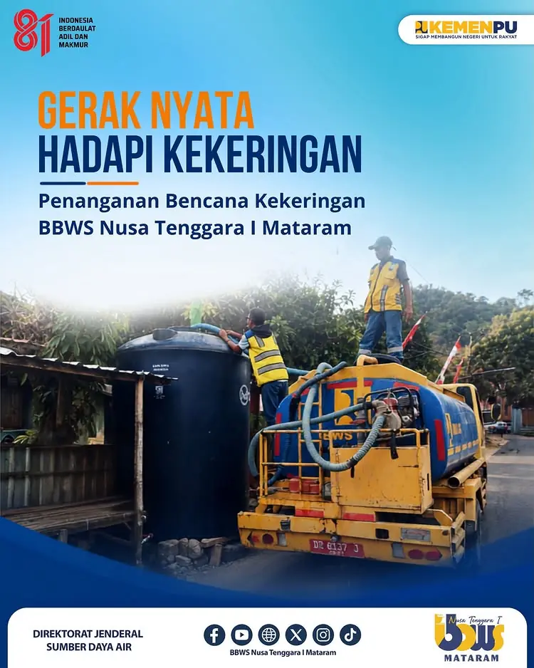 GERAK NYATA HADAPI KEKERINGAN, BBWS NUSA TENGGARA I MATARAM