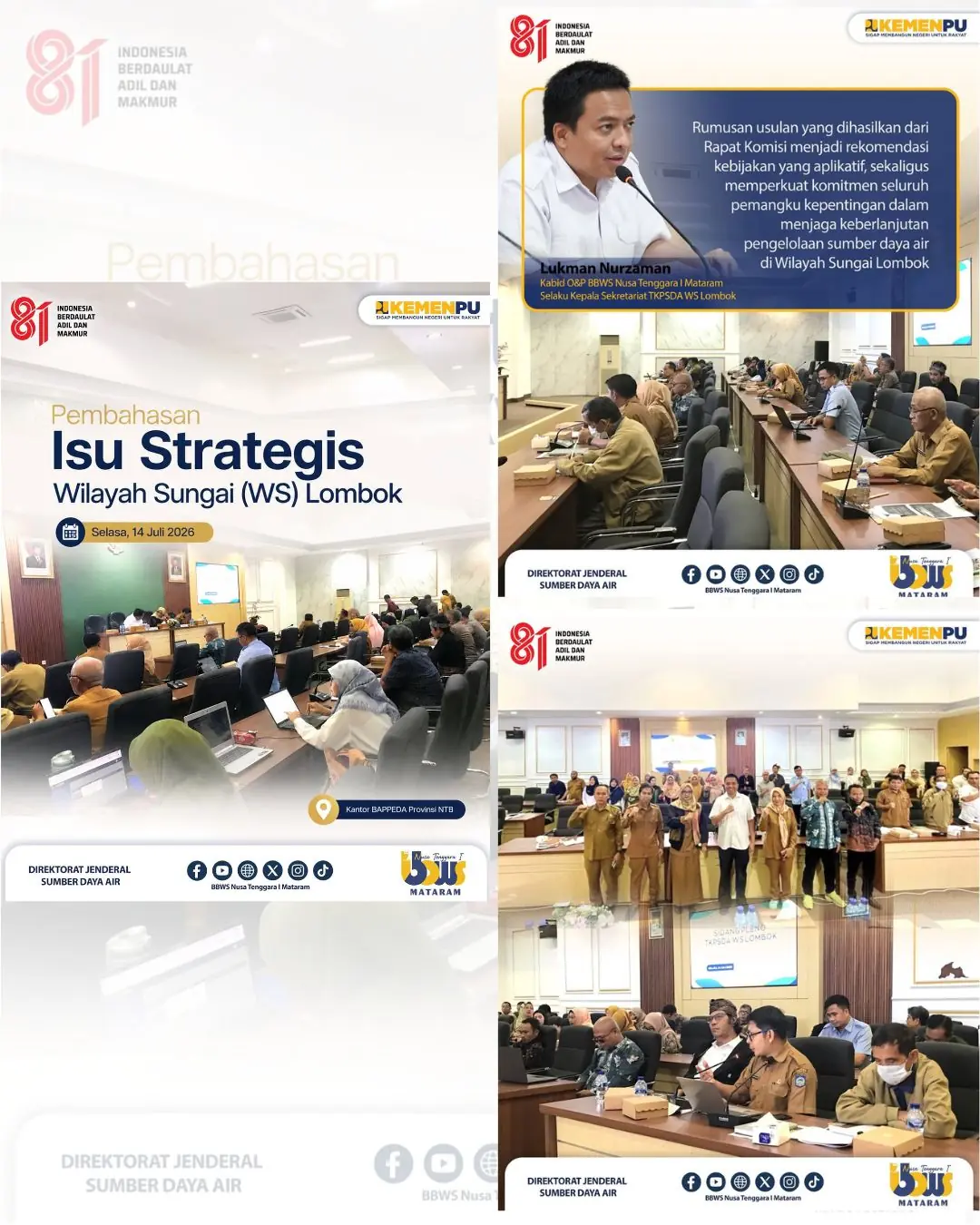 Pembahasan Isu Strategis Wilayah Sungai Lombok