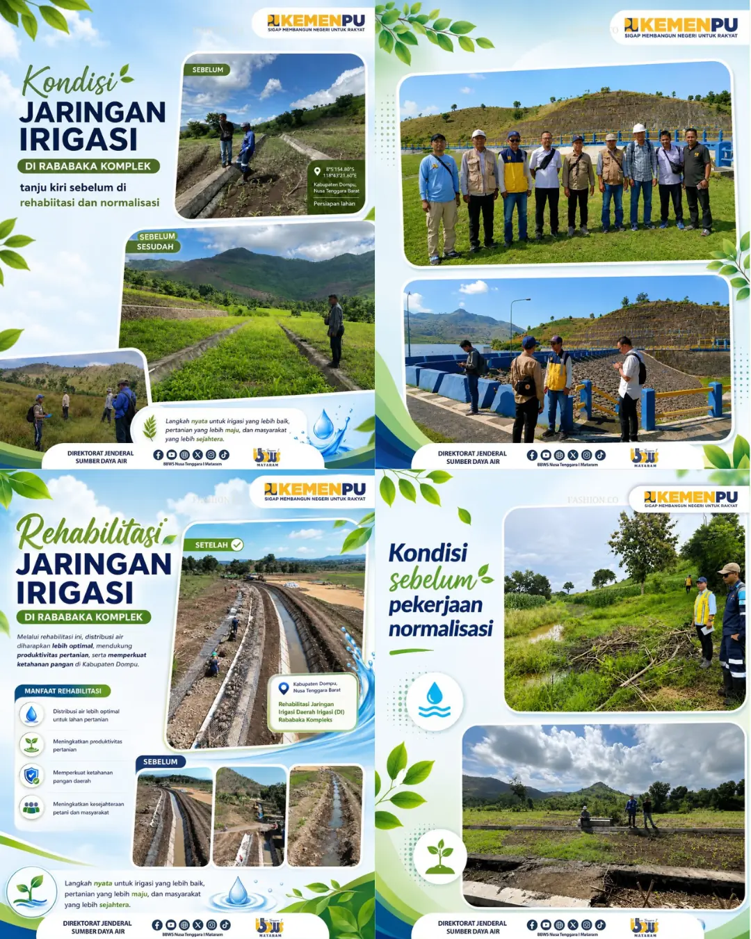Rehabilitasi DI Tanju Kiri di Dompu, Kementerian PU Optimalkan Suplai Air bagi Petani