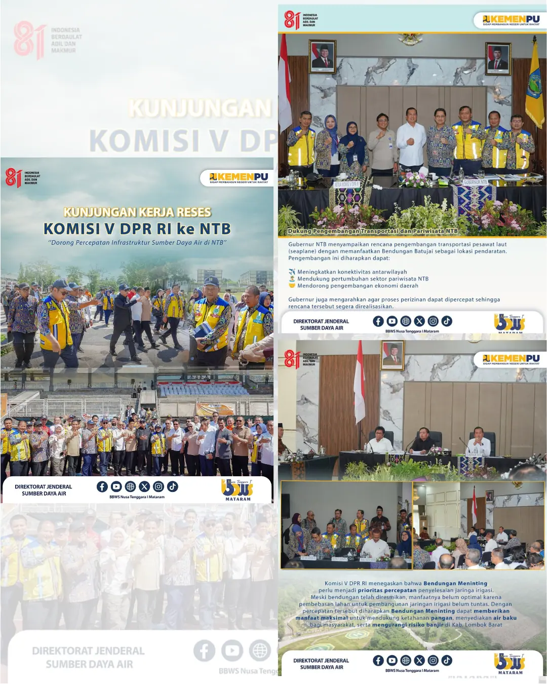 Kunjungan Kerja Reses Komisi V DPR RI di Provinsi Nusa Tenggara Barat