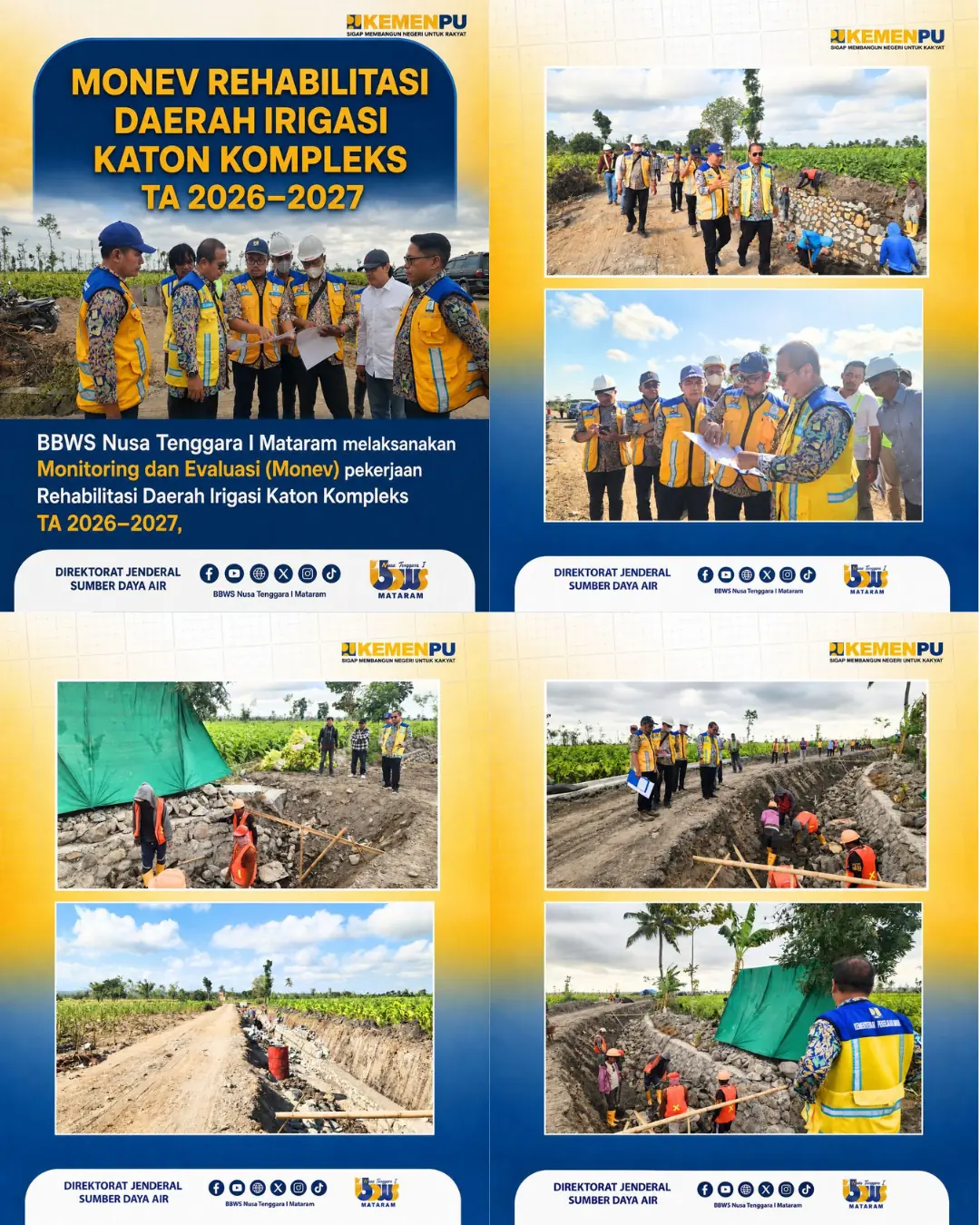 MONEV REHABILITASI DAERAH IRIGASI KATON KOMPLEKS TA 2026–2027