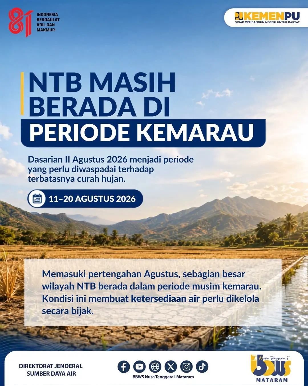 WASPADA KEKERINGAN, BIJAK KELOLA AIR