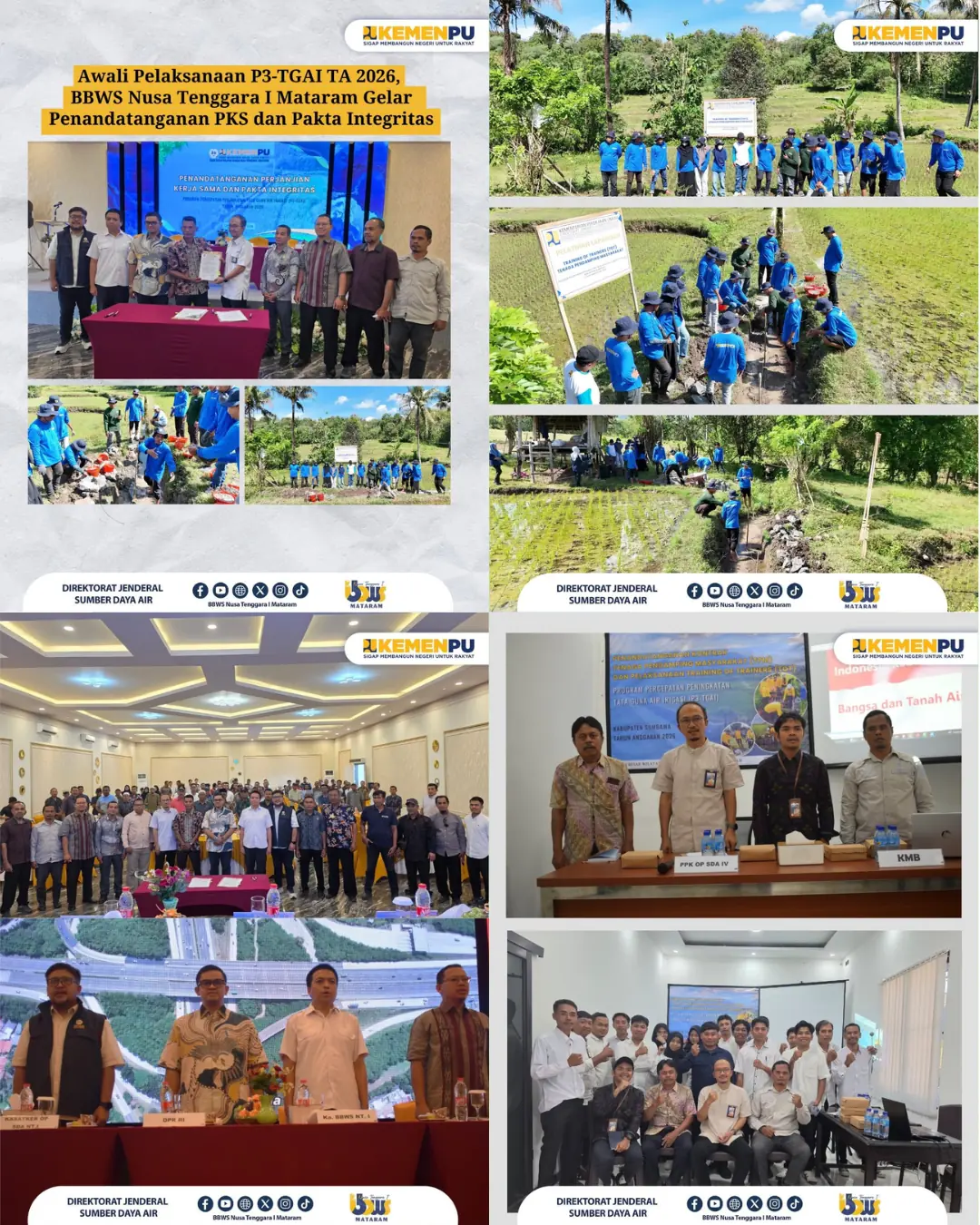 Pelaksanaan P3-TGAI TA 2026, BBWS Nusa Tenggara I Mataram