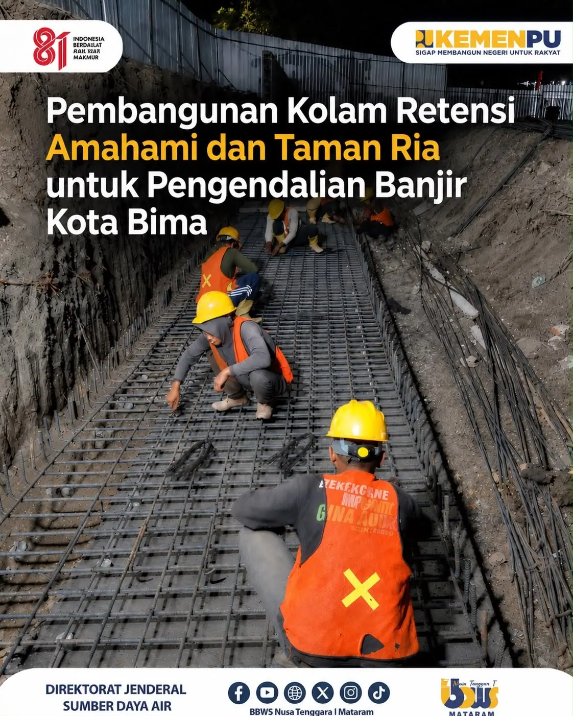 Pembangunan Kolam Retensi Amahami dan Taman Ria untuk Pengendalian Banjir Kota Bima