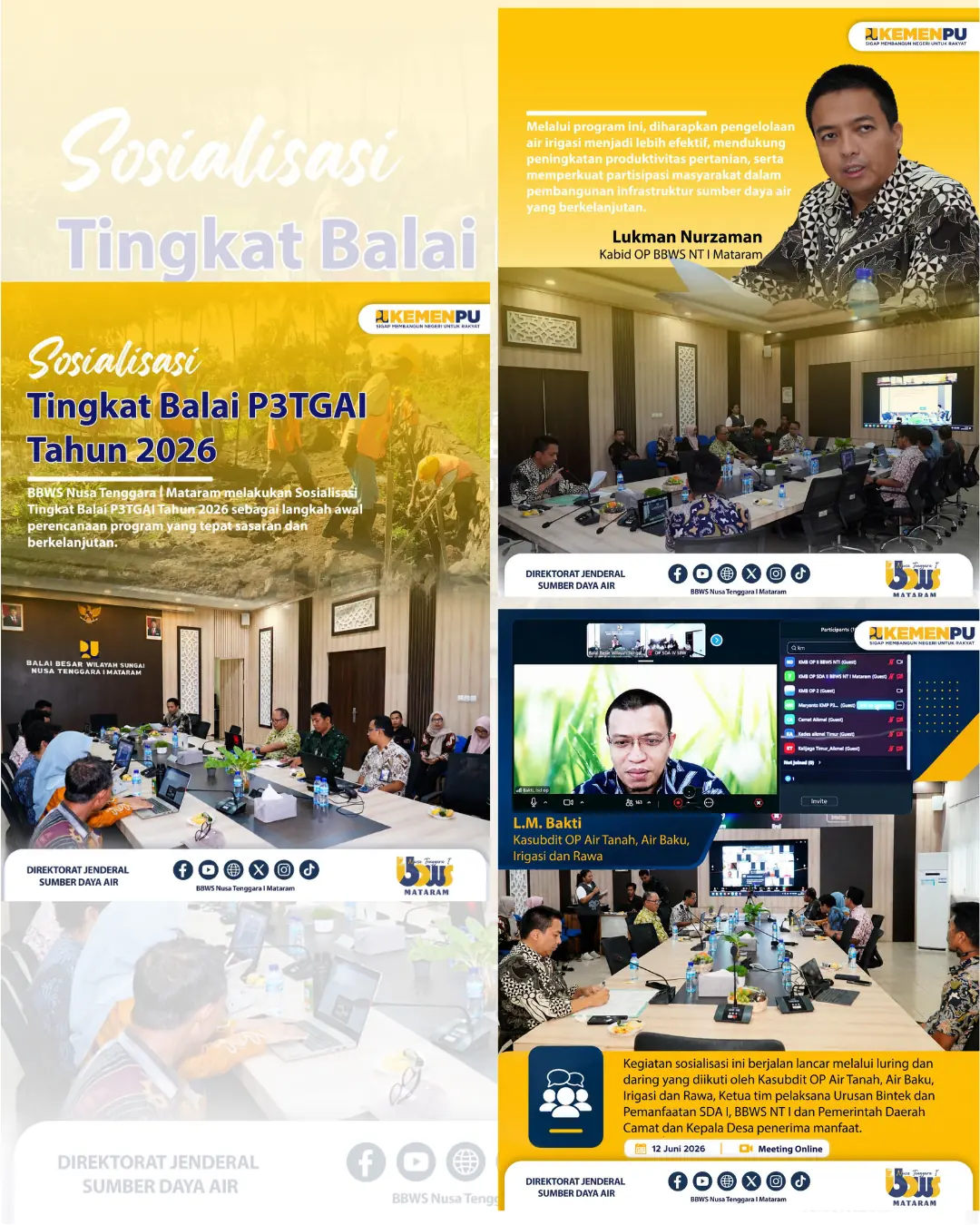 Sosialisasi Tingkat Balai Program P3TGAI Tahun Anggaran 2026.