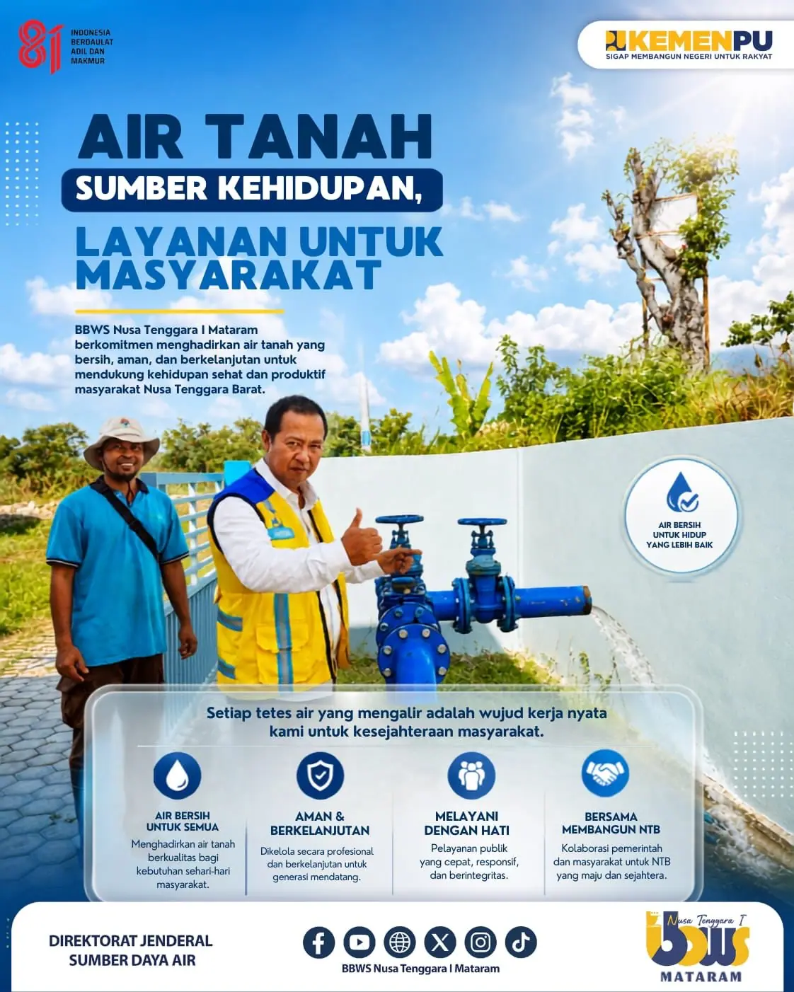 Air Tanah Sumber Kehidupan, Layanan untuk Masyarakat